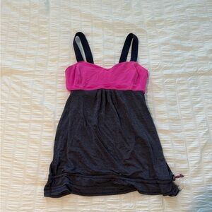 Pink and Navy Blue Athletic Tank Top